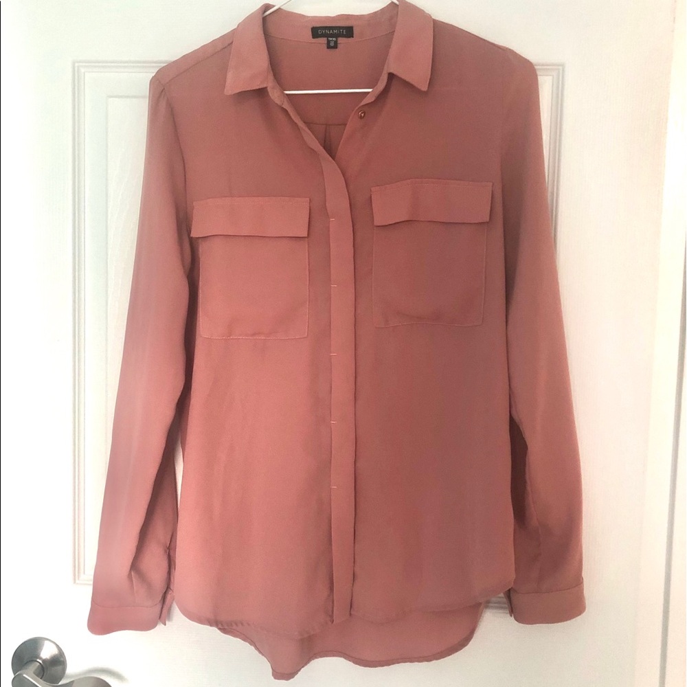 Dynamite Button Down Blouse